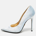 Versace Blue Velvet Pointed Toe  Pumps