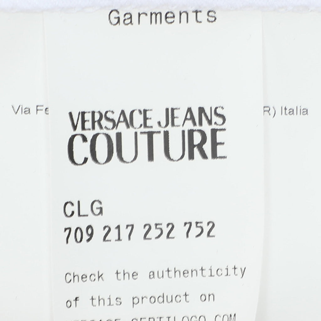 Versace Jeans Couture White/gold Jersey Logo Print T-Shirt