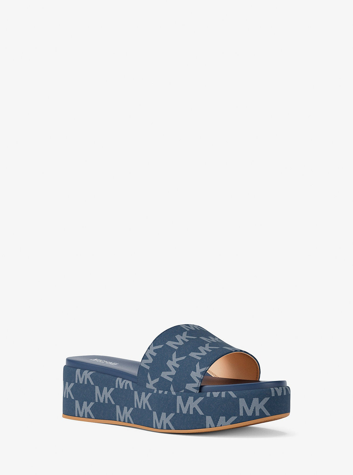 Sadler Logo Jacquard Platform Slide Sandal