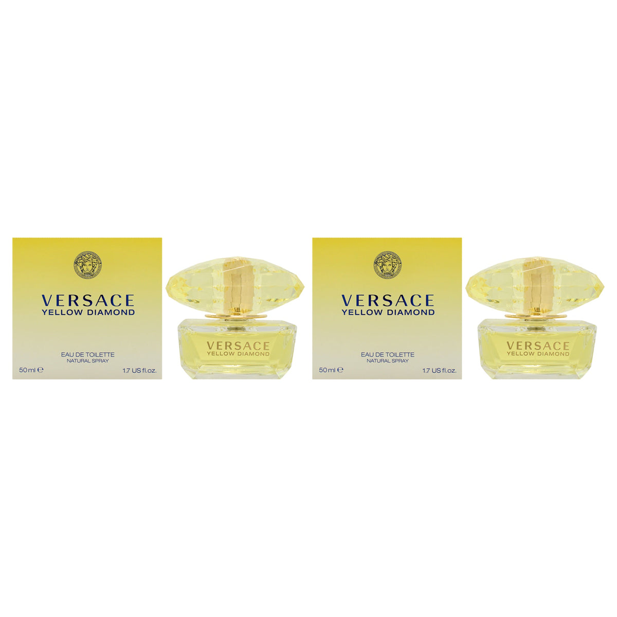Versace Yellow Diamond by Versace for Women - 1.7 oz EDT Spray - Pack of 2