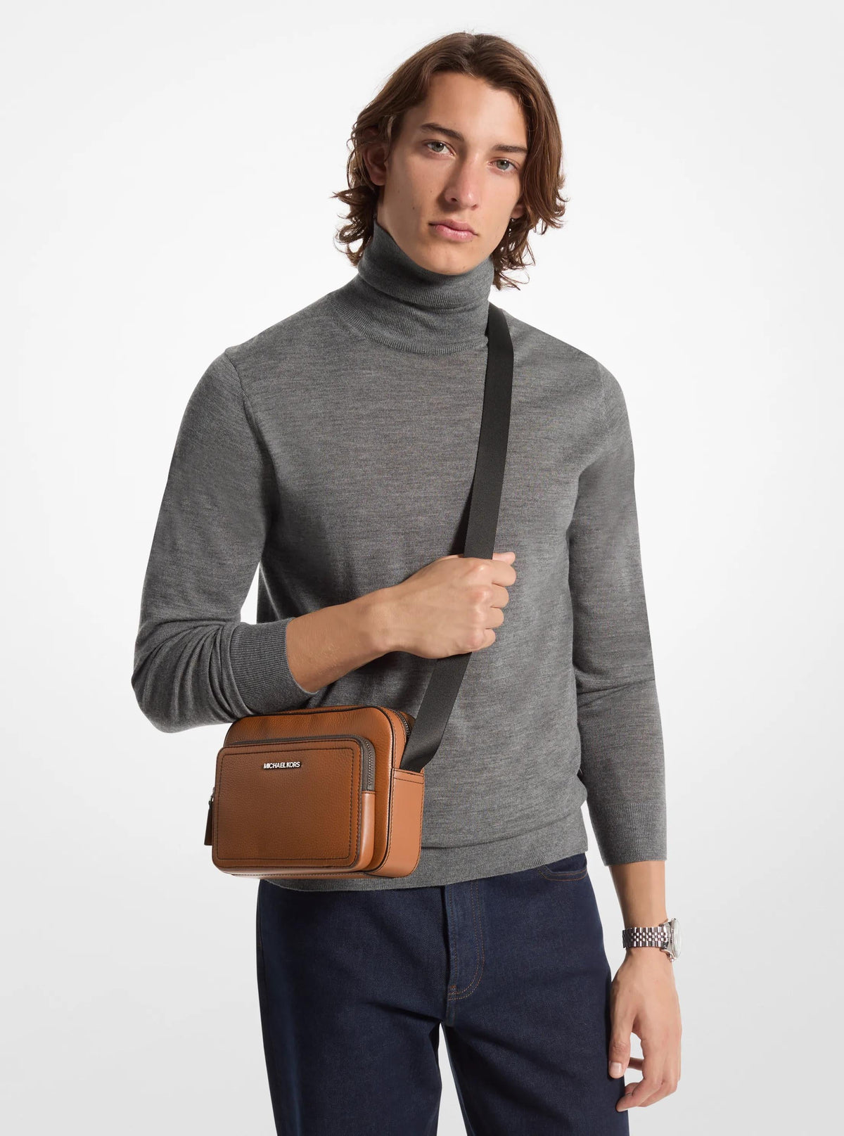 Cooper Pebbled Leather Utility Crossbody Bag