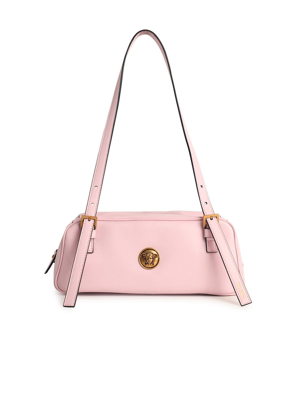 'Emblème' Pink Nappa Leather Bowling Bag