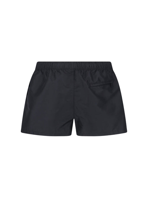 "Swim Golfo Medusa Patch" Swim Shorts – Black