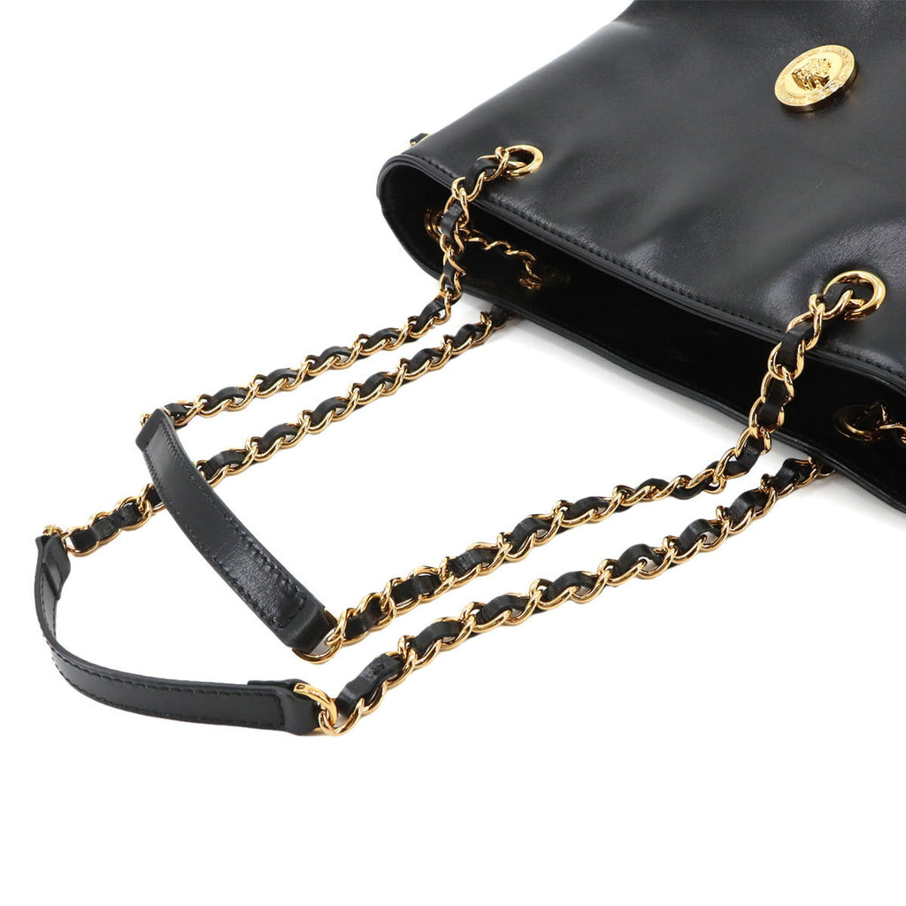 Versace Leather Handbag Shoulder Bag (Pre-Owned)