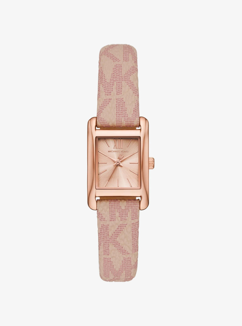 Petite Monroe Rose Gold-Tone and Logo Strap Watch