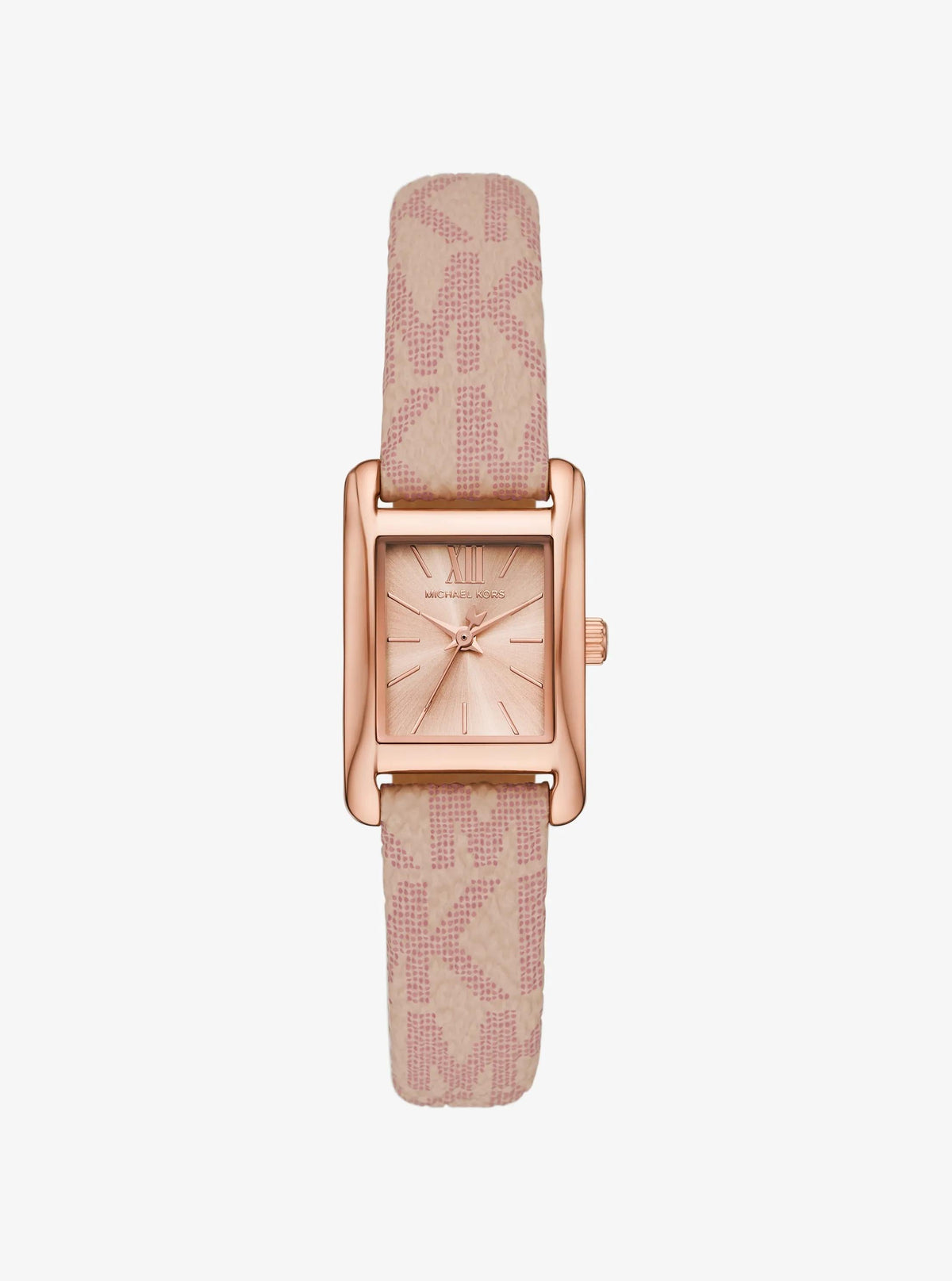 Petite Monroe Rose Gold-Tone and Logo Strap Watch