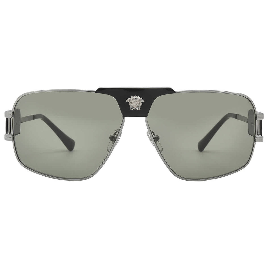 Versace Green Navigator Men's Sunglasses VE2251 1001/2 63