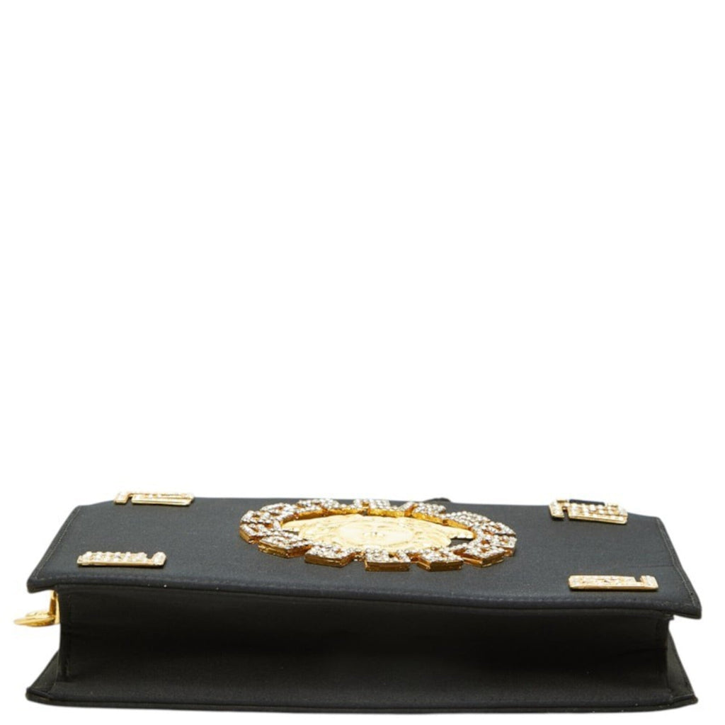 Versace Satin Rhinestone Shoulder Bag (Pre-Owned)