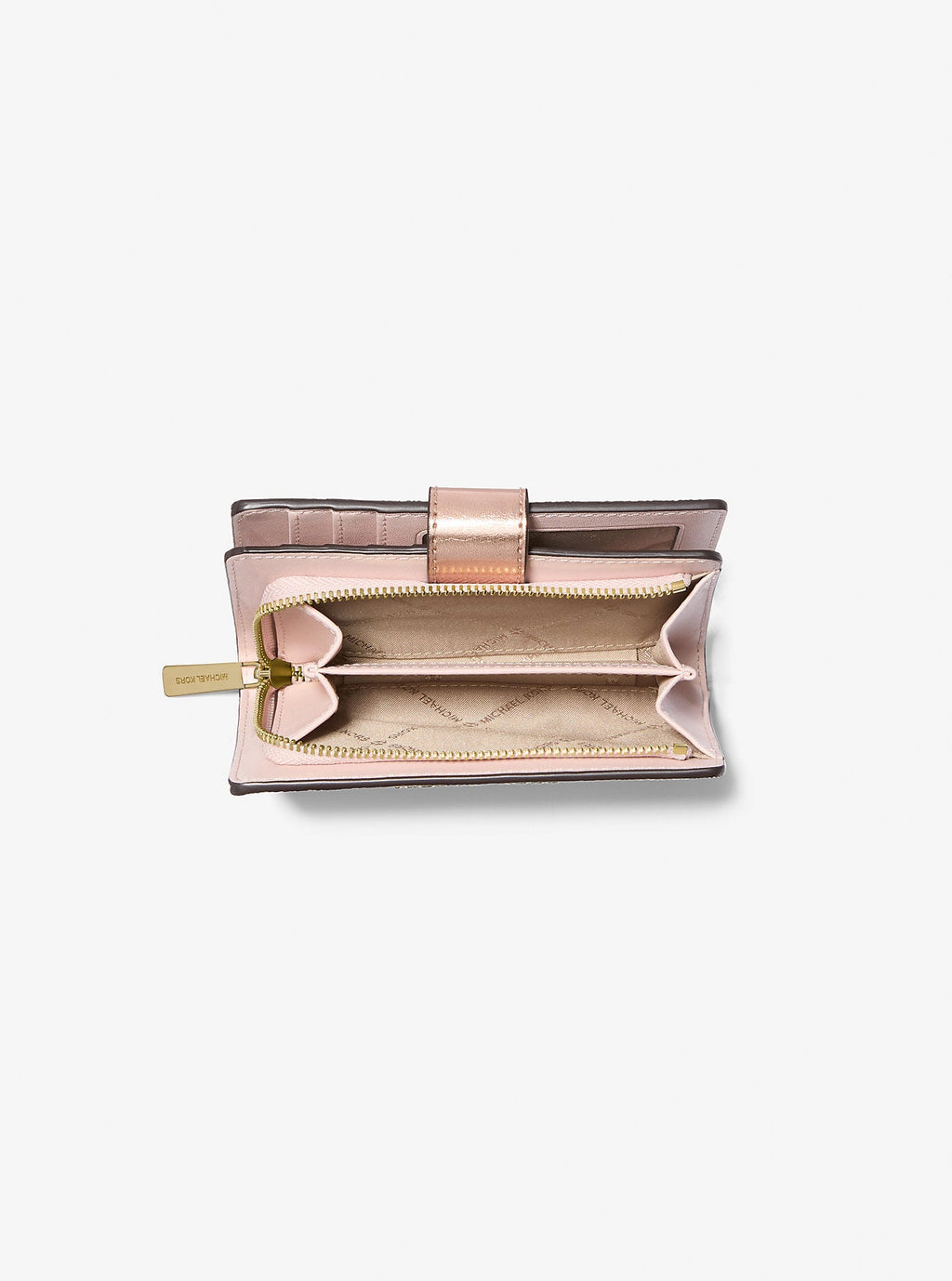 Jet Set Medium Metallic Logo Wallet