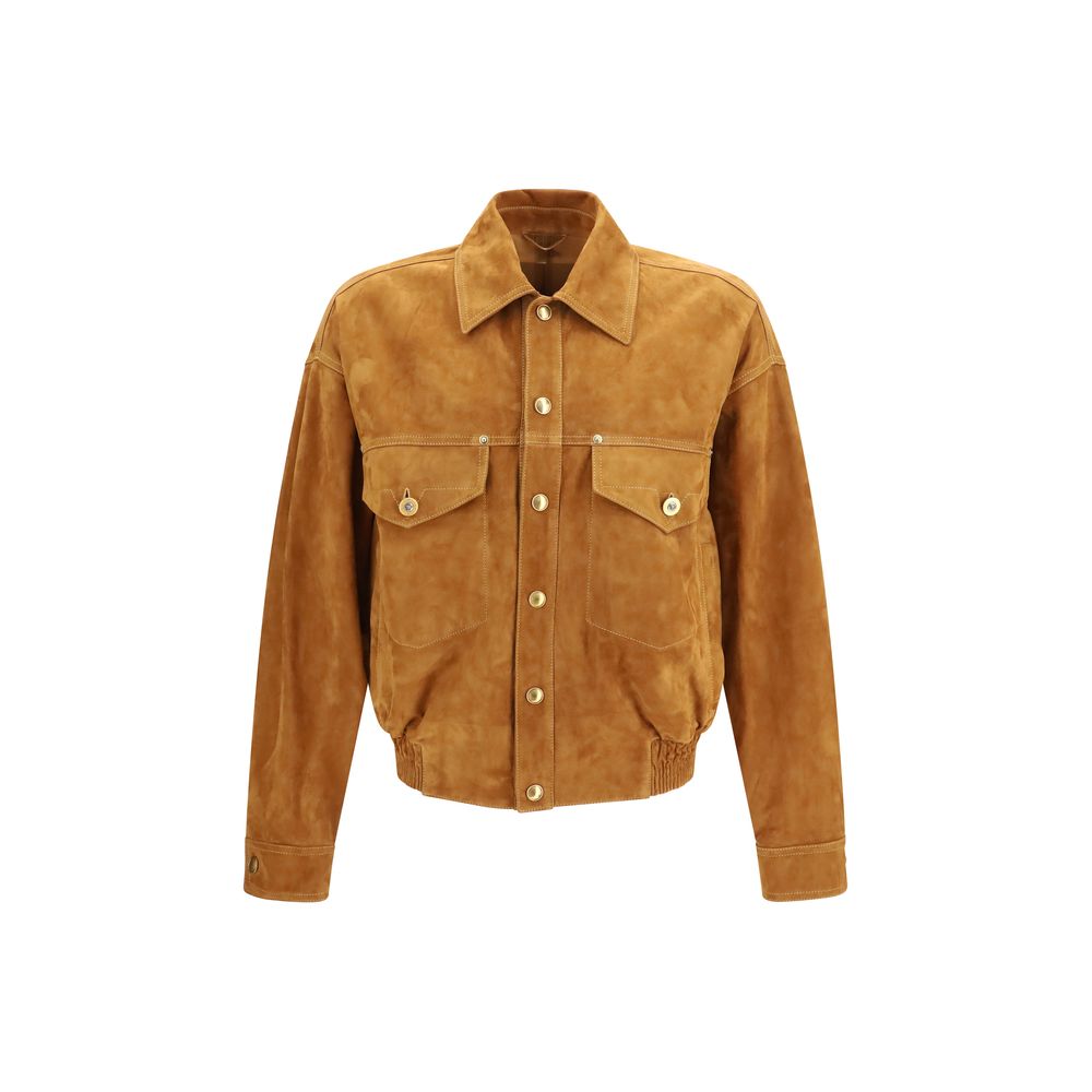 Versace Lamb Ovis Aries Leather Men's Jacket