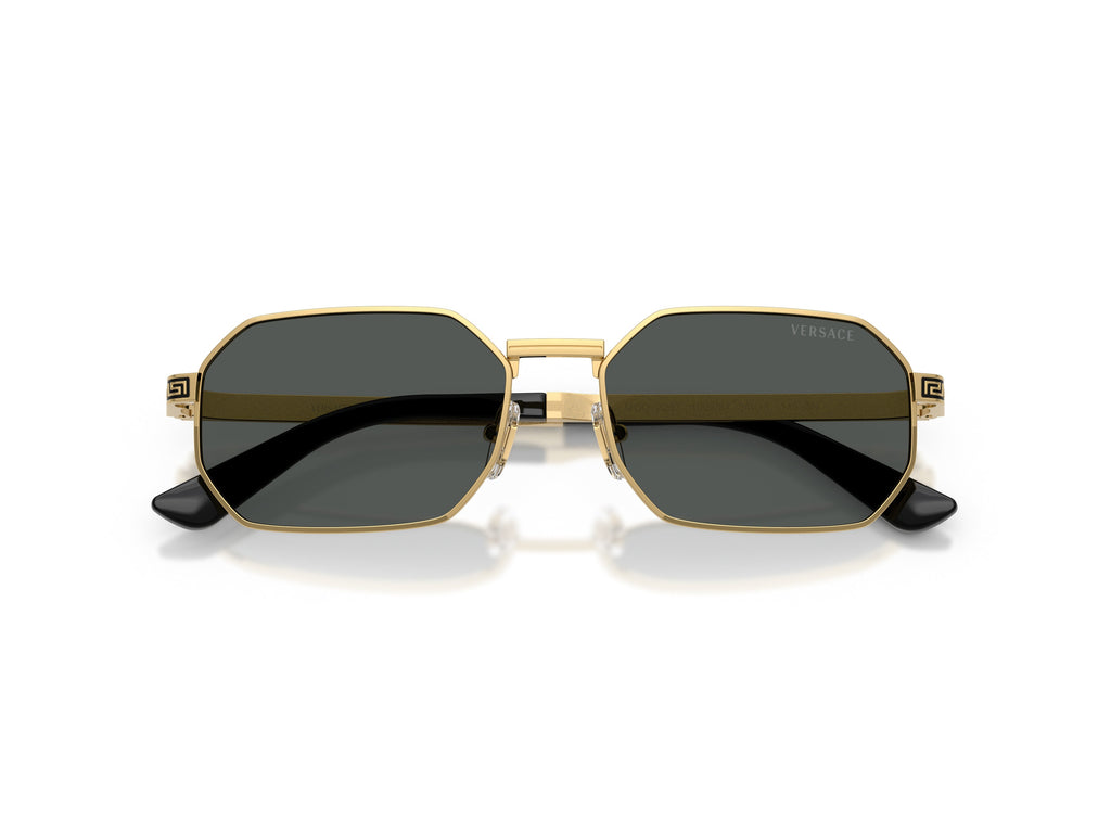Gold 0ve2297 Metal Geometric Octagonal Sunglasses
