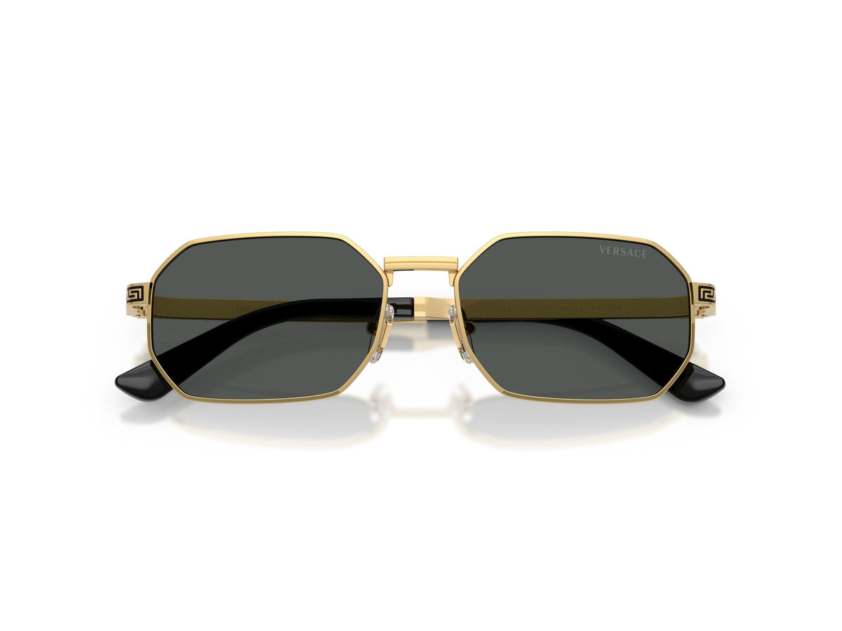 Gold 0ve2297 Metal Geometric Octagonal Sunglasses
