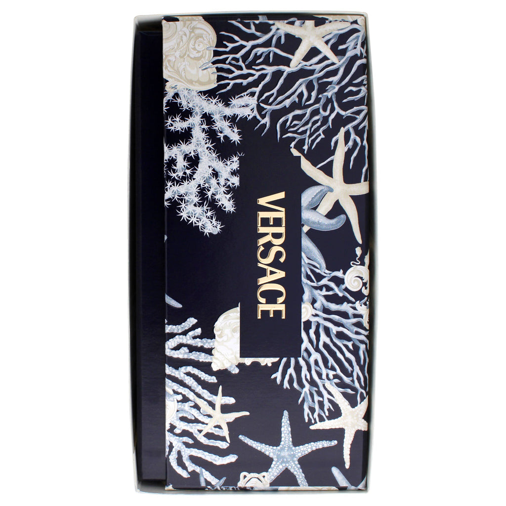 Dylan Blue by Versace for Women - 4 Pc Gift Set 3.4oz EDP Spray, 0.17oz EDP Splash (Mini), 3.4oz Body Lotion, 3.4oz Bath and Shower Gel