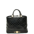 Versace gold Leather Boston Bag Tote Bag (Pre-Owned)