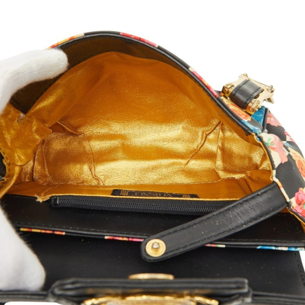 Versace  Nylon Leather Shoulder Bag (Pre-Owned)