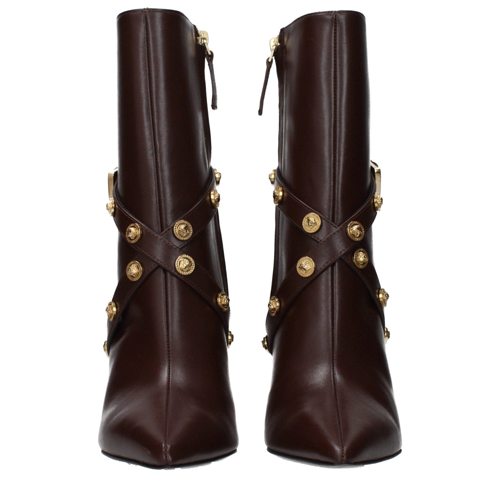Versace Leather Ankle Women's Boots