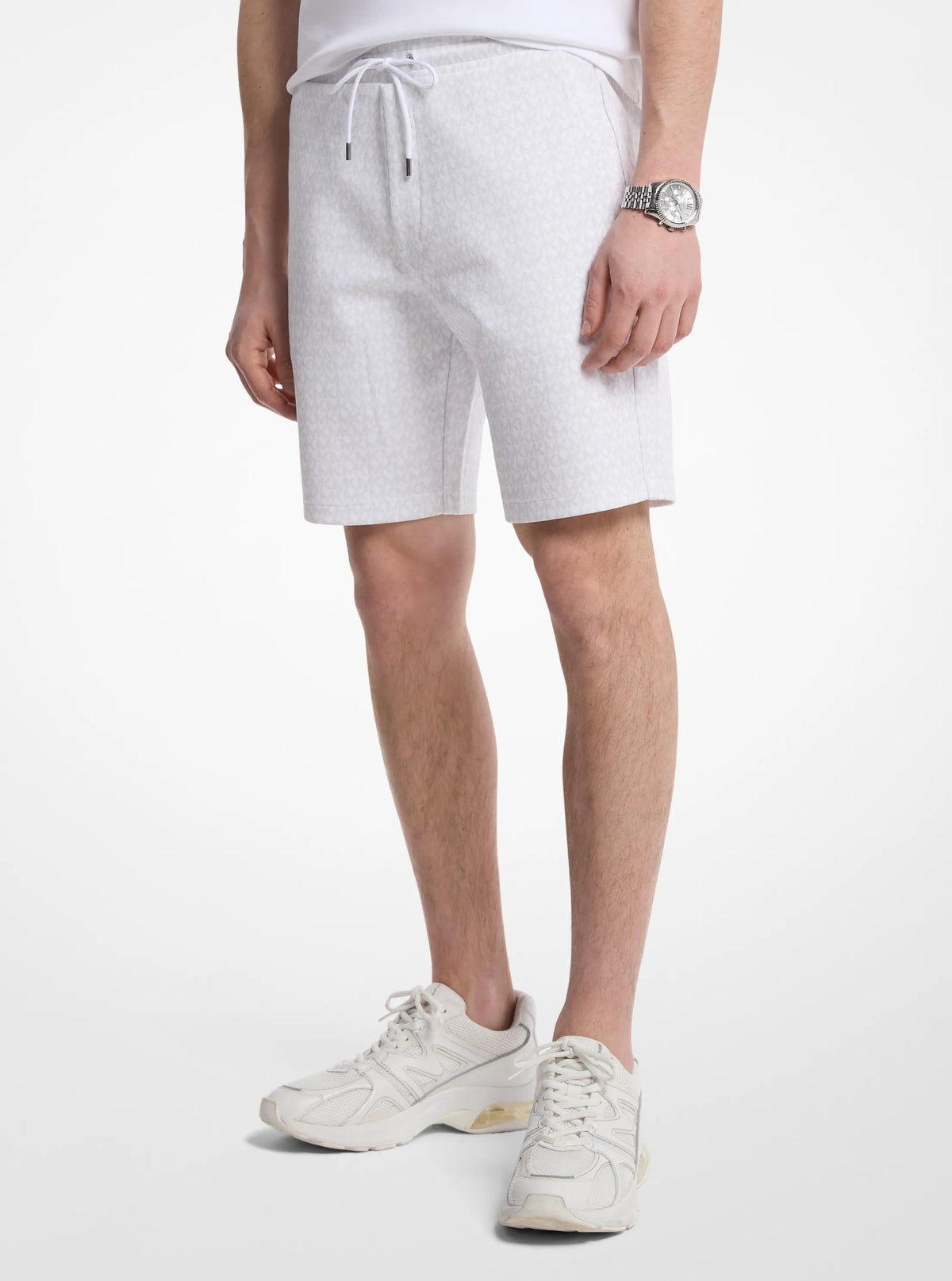 Signature Logo Cotton Blend Shorts