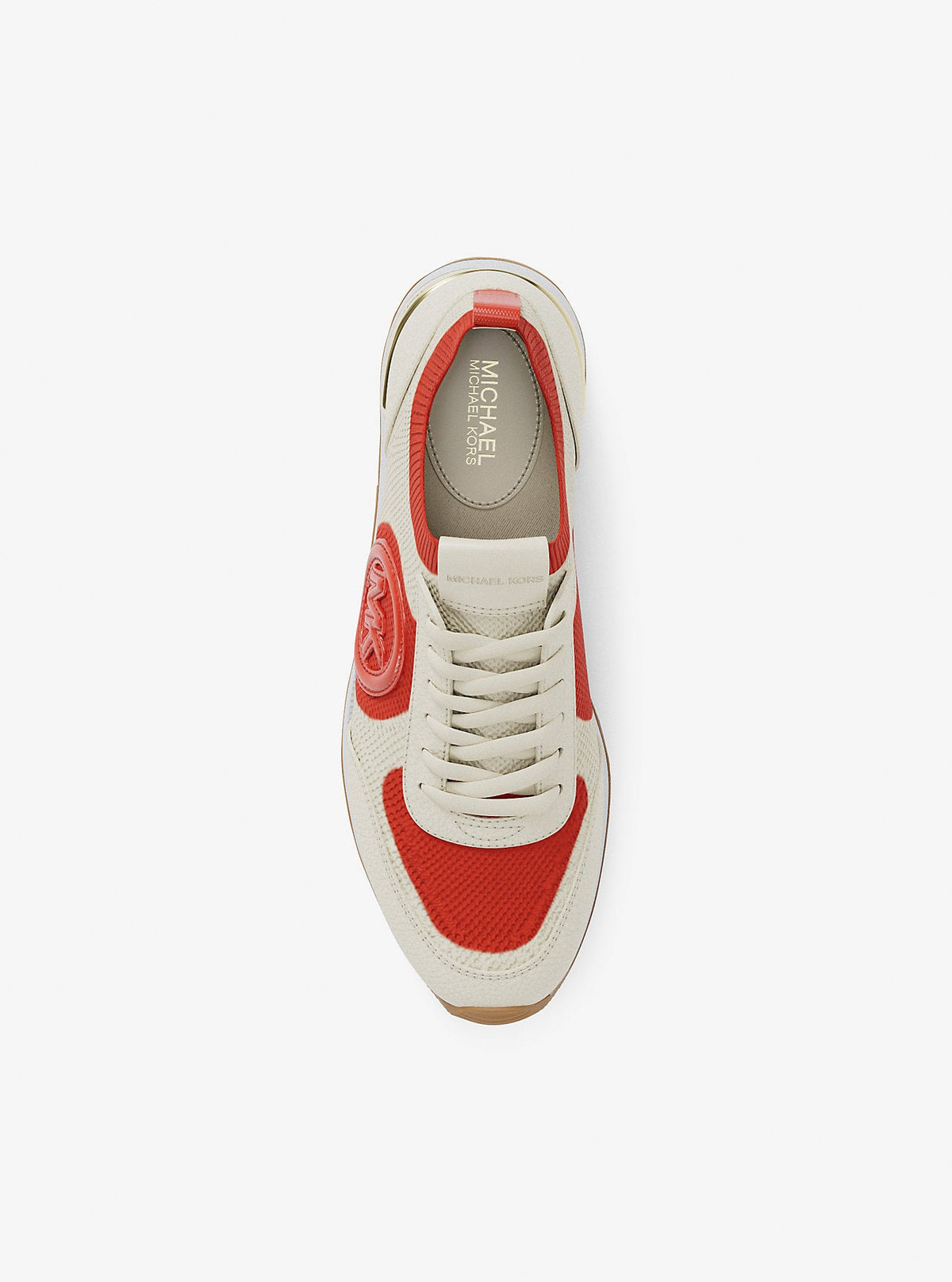 Michael Kors Outlet Jenkins Two-Tone Stretch Knit Trainer