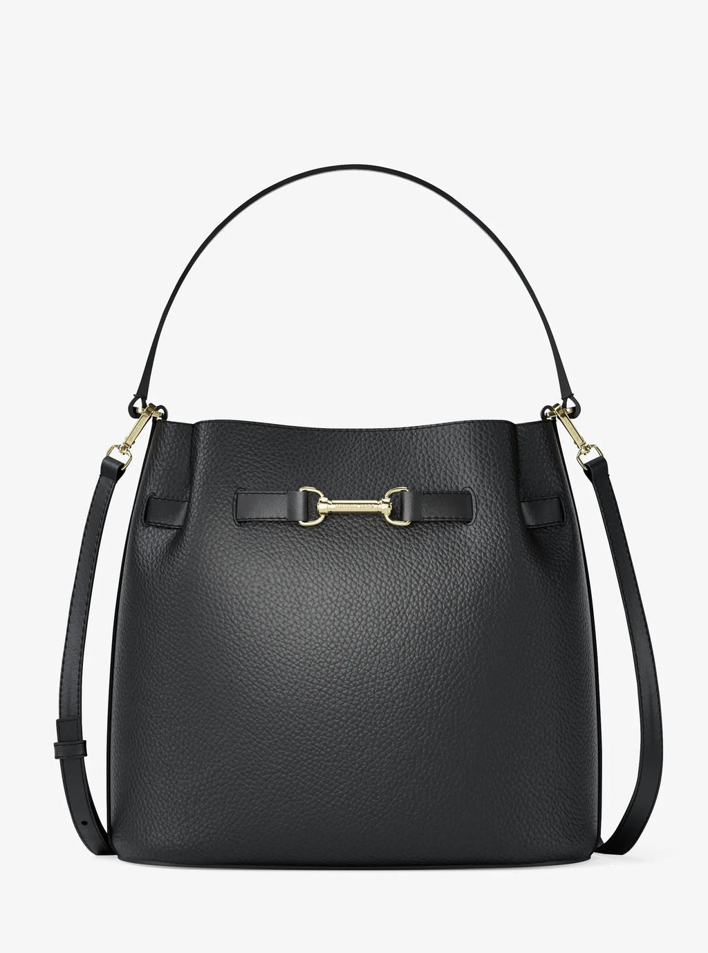Carson Medium Pebbled Leather Convertible Bucket Crossbody Bag