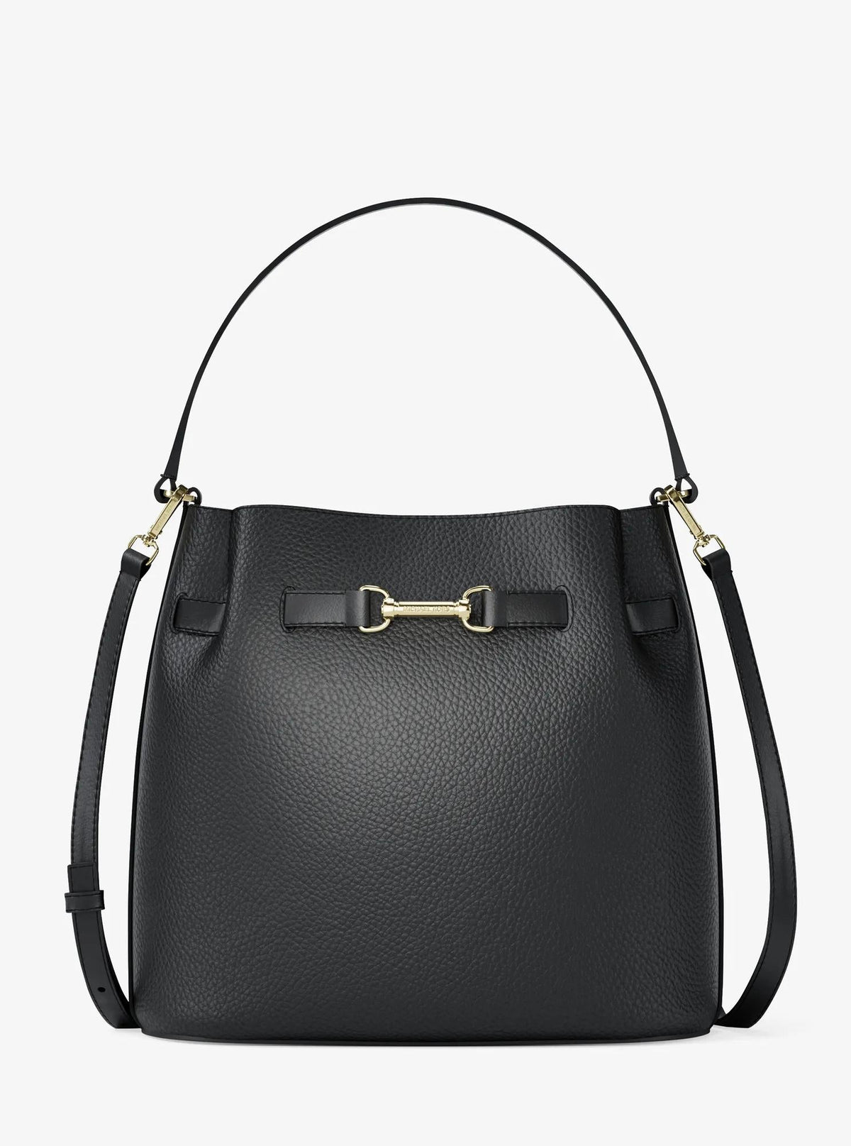 Carson Medium Pebbled Leather Convertible Bucket Crossbody Bag