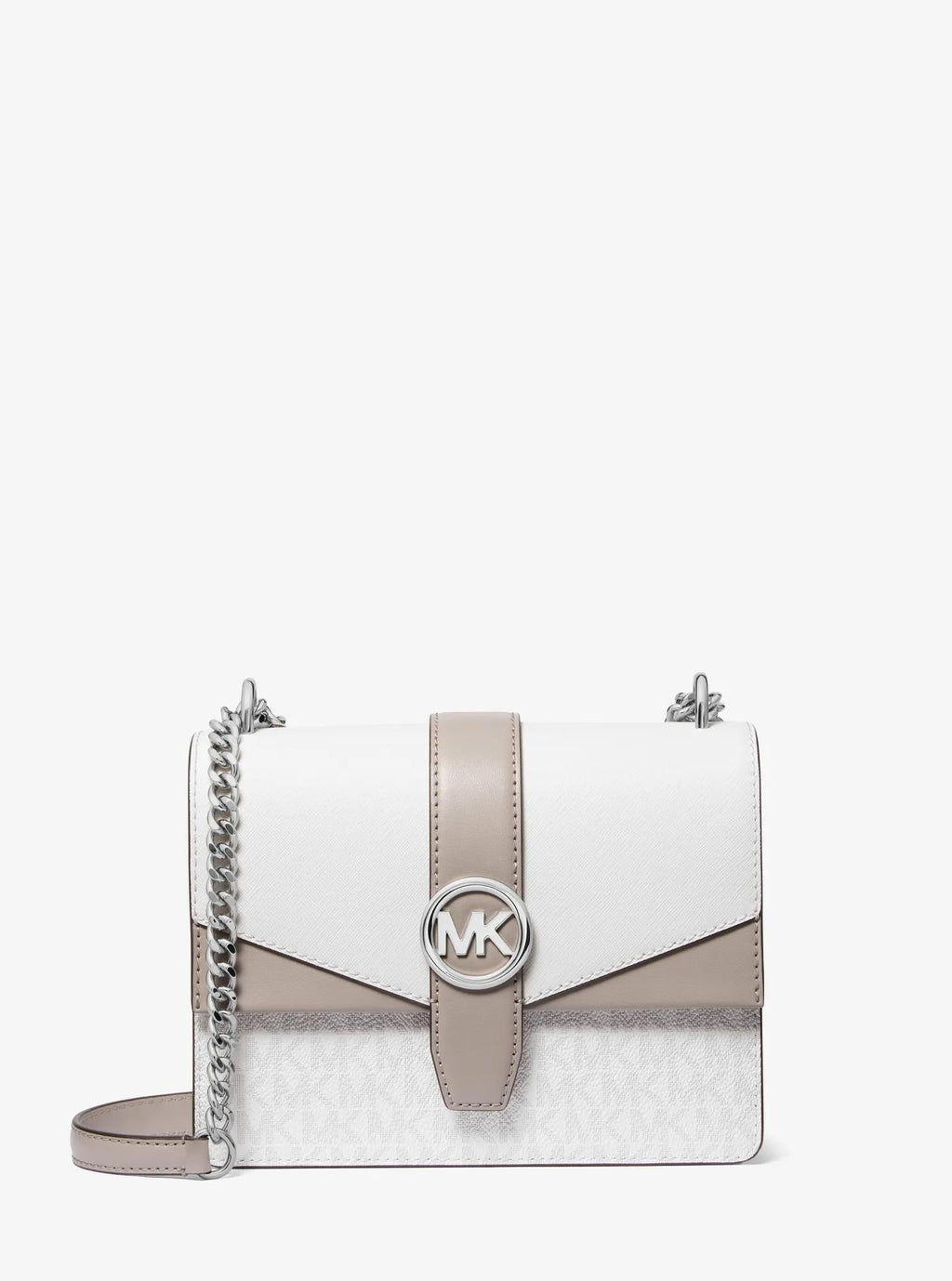 Greenwich Small Color-Block Signature Logo Crossbody Bag