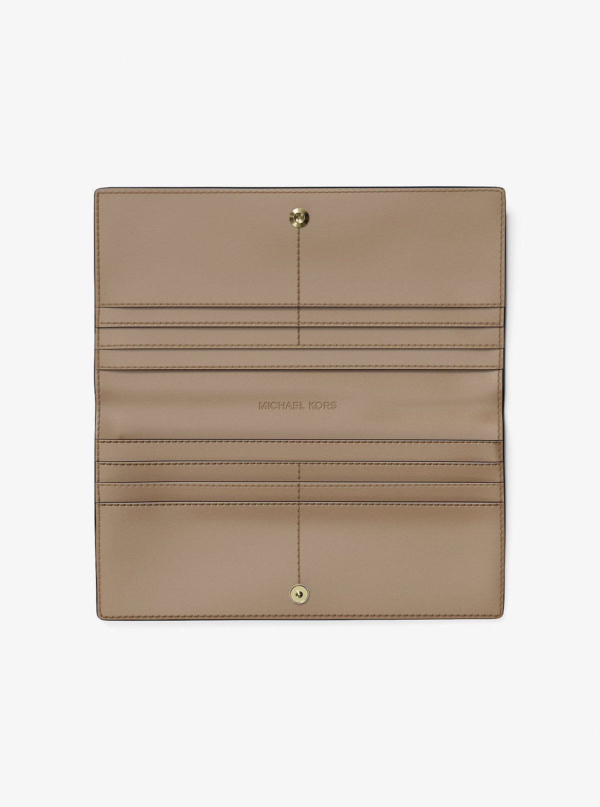 Carson Large Metallic Logo Debossed Snap Wallet