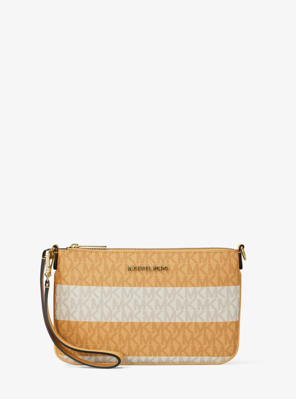 Jet Set Travel Small Striped Signature Logo Convertible Wristlet
