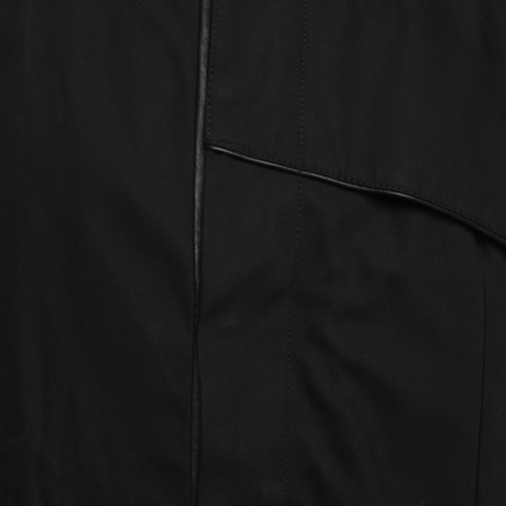 Versace Collection Black Cotton Leather Trim Field Jacket