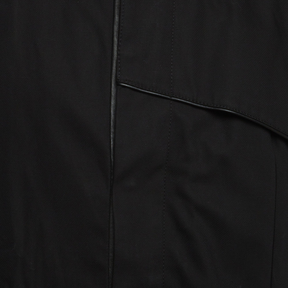 Versace Collection Black Cotton Leather Trim Field Jacket