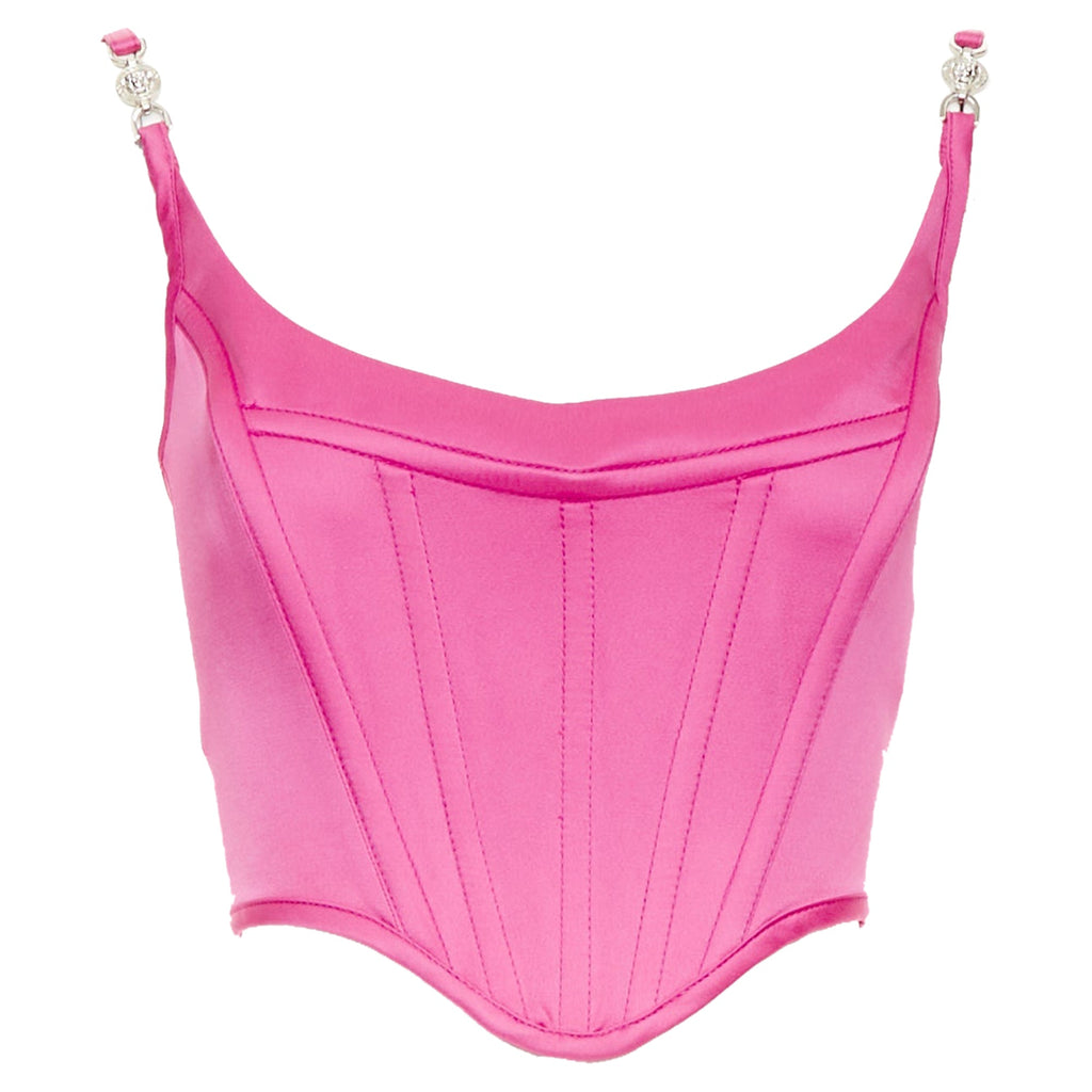 Versace fuchsia pink crop top