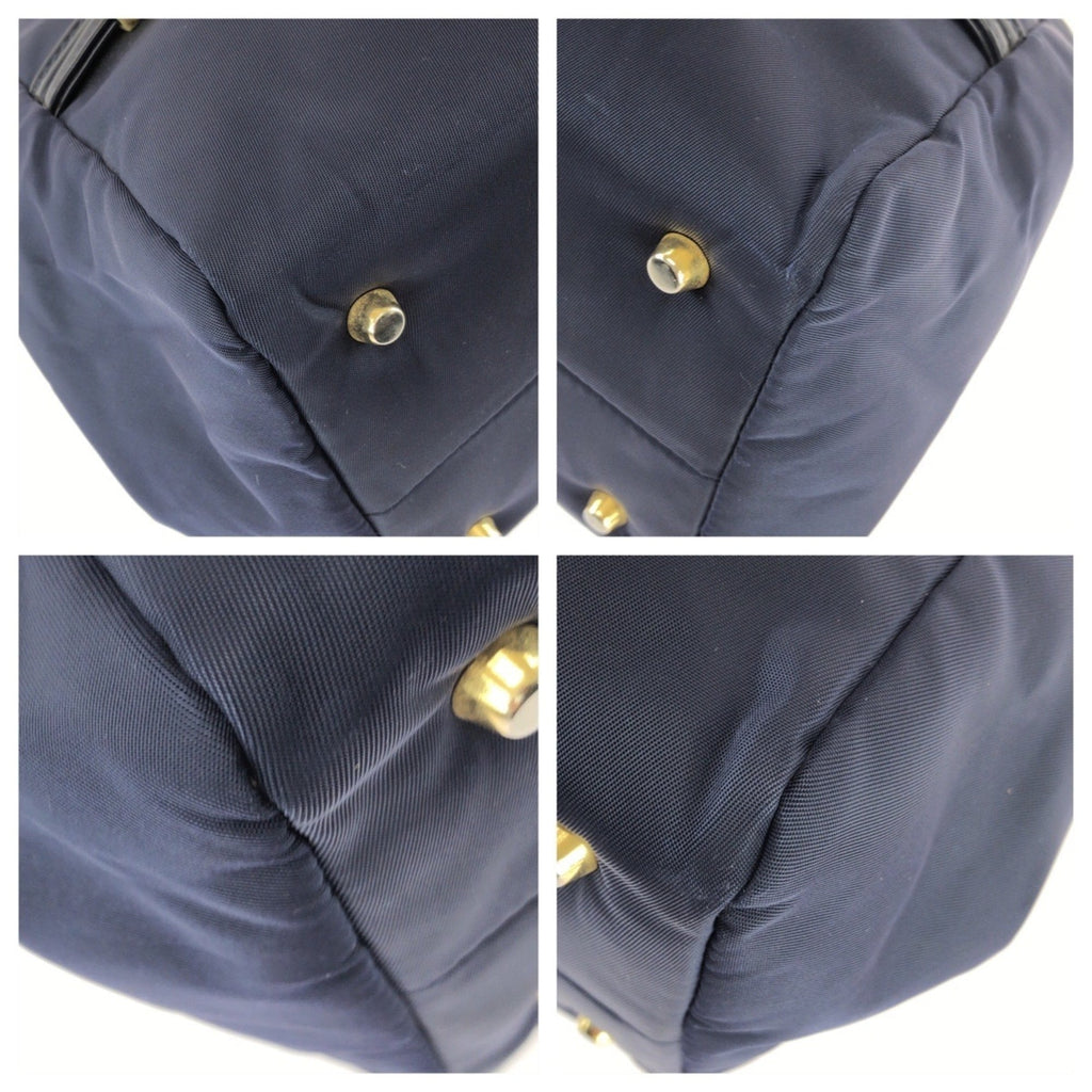 Versace Nylon Patent Leather Shoulder Bag (Pre-Owned)