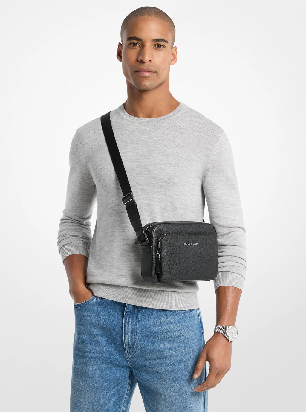 Cooper Pebbled Leather Flight Bag