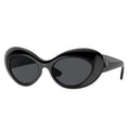 Versace Sunglasses Oval Full Rim, White Frame And Grey Lens Ve4456U314/1