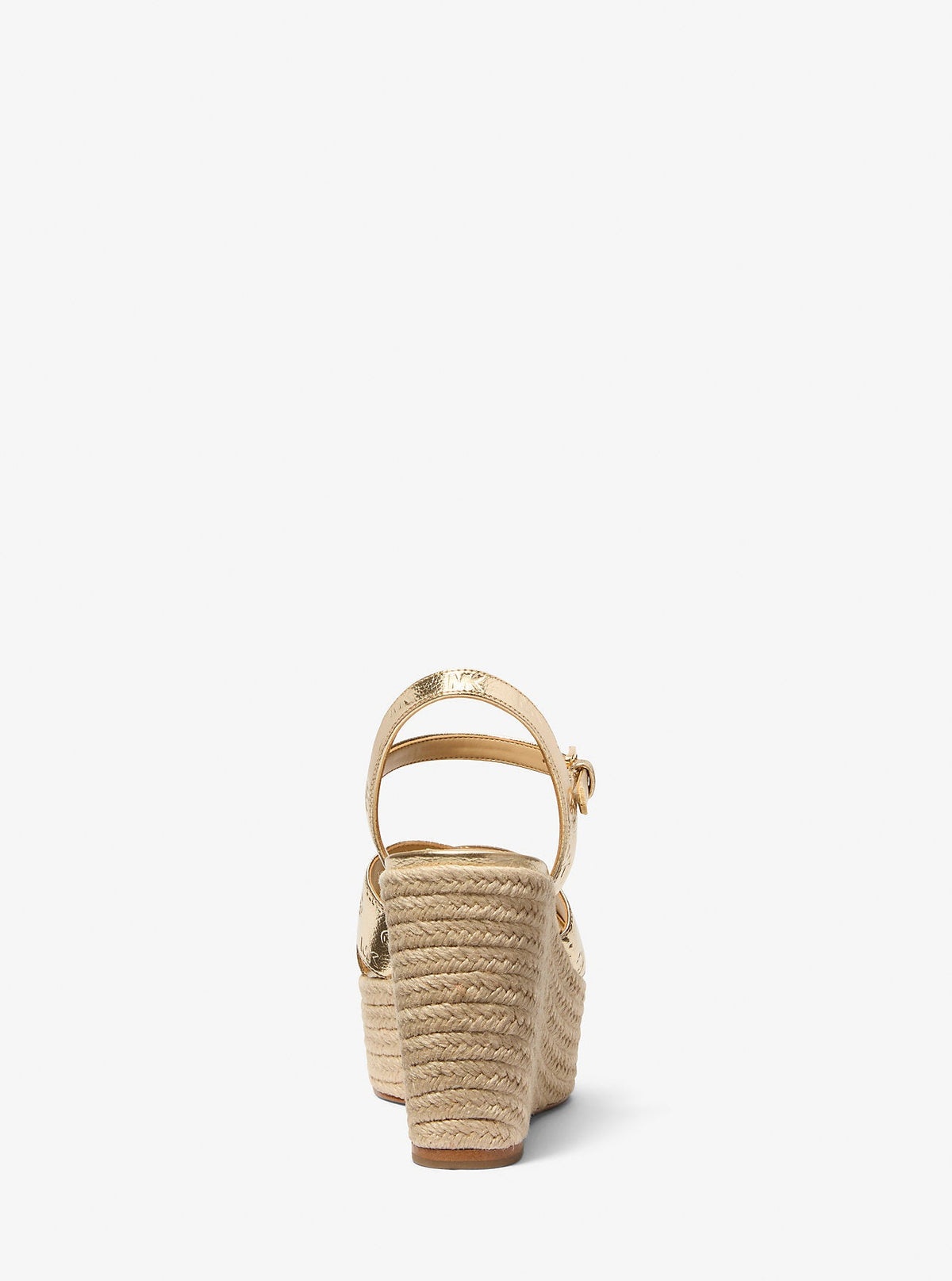 Luciana Metallic Logo Debossed Wedge Sandal