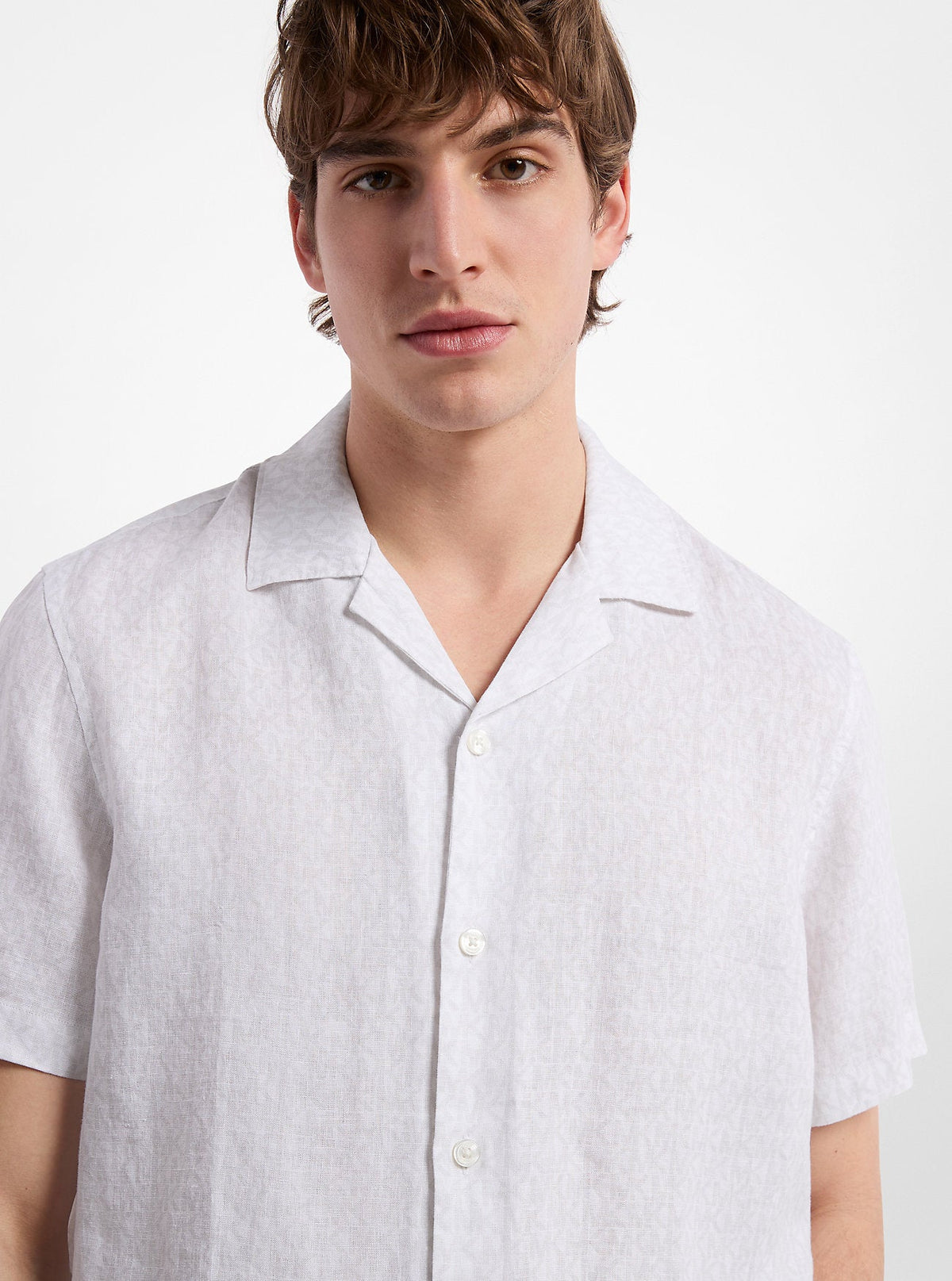 Signature Logo Linen Camp Shirt