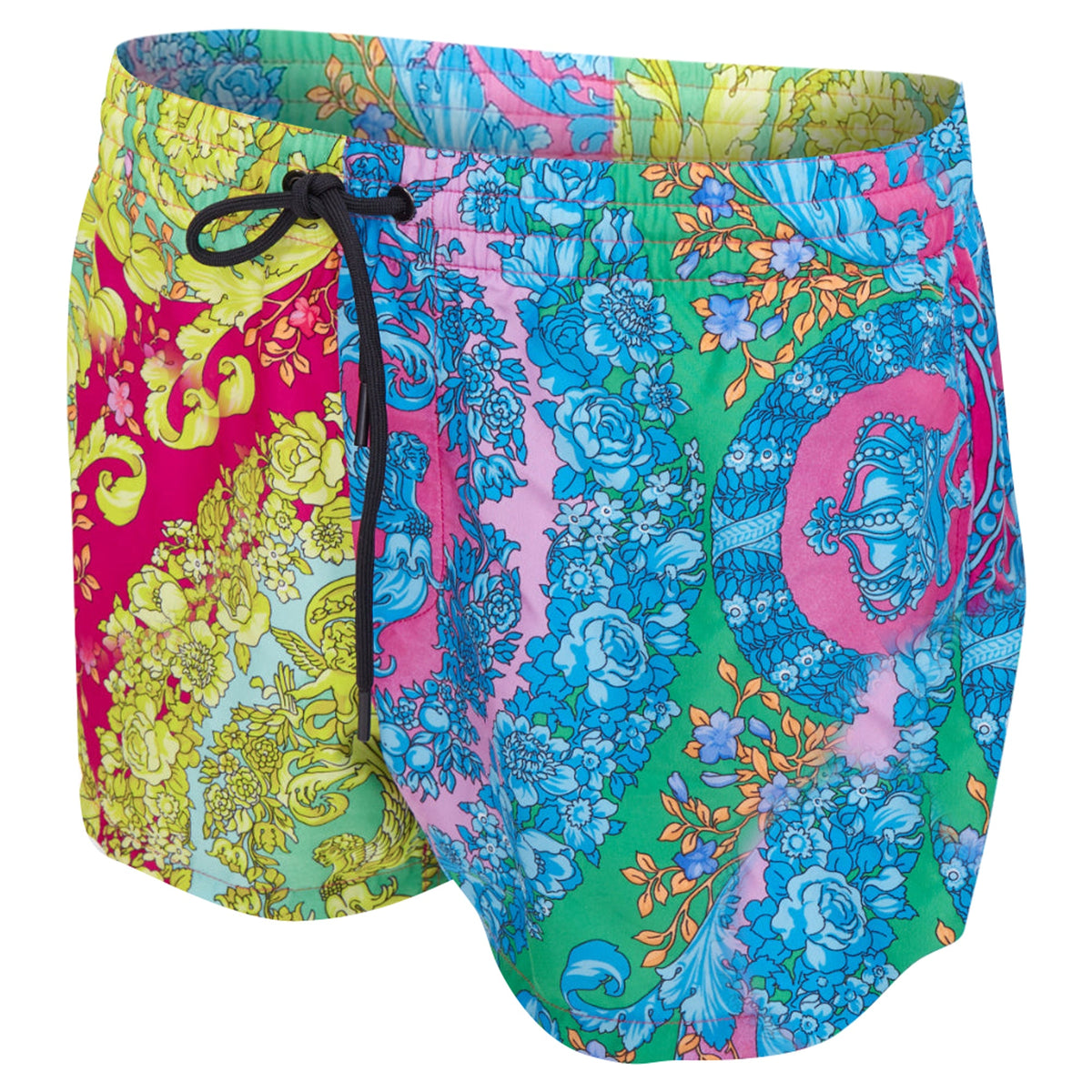 Versace Multicolor Fluo Barocco Beach Shorts