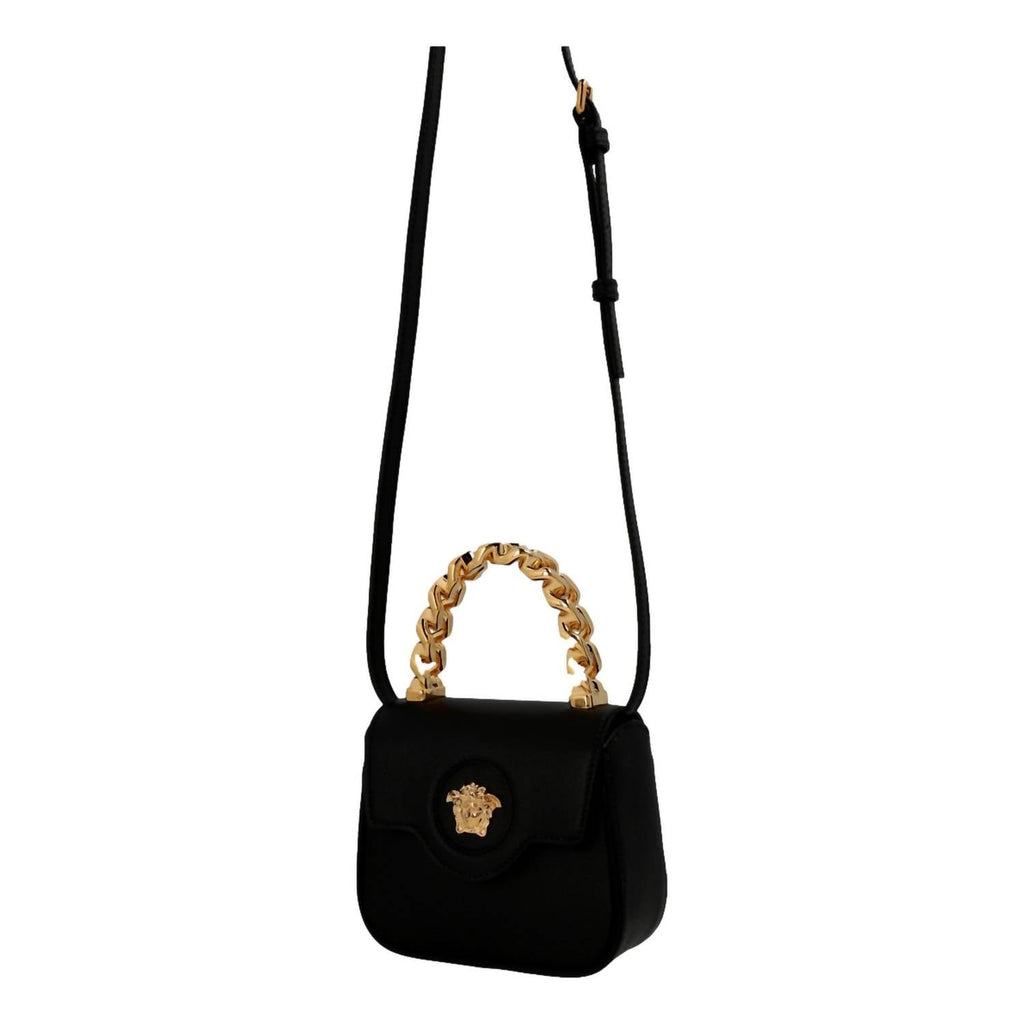Women's Top Handle Mini Vitello Leather Handbag In Black