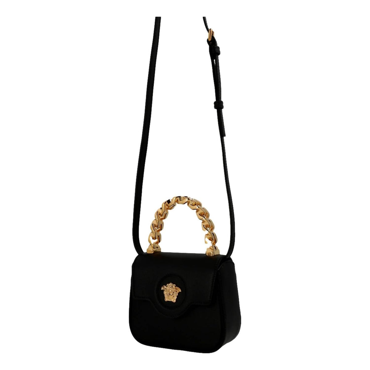 Women's Top Handle Mini Vitello Leather Handbag In Black