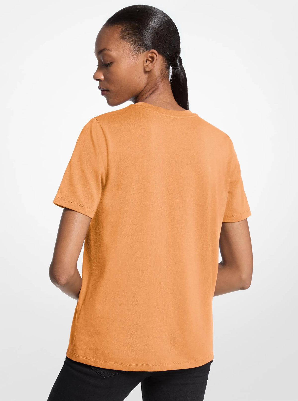 Studded Logo Charm Organic Cotton Jersey T-Shirt