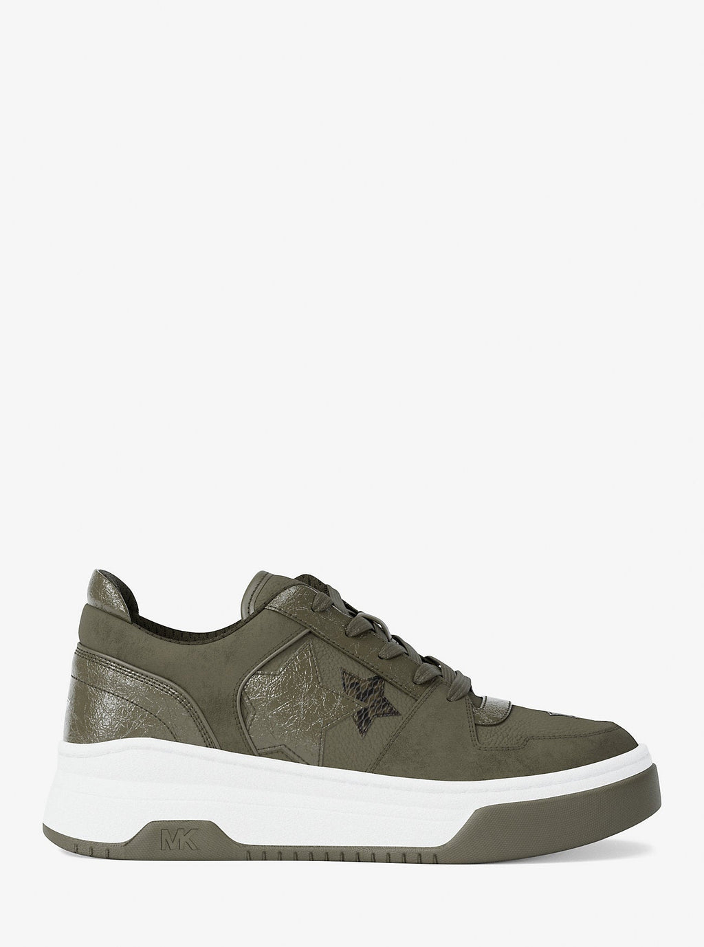 Lexi Embellished Mixed-Media Sneaker