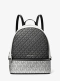 Rhea Medium Metallic Signature Logo Backpack