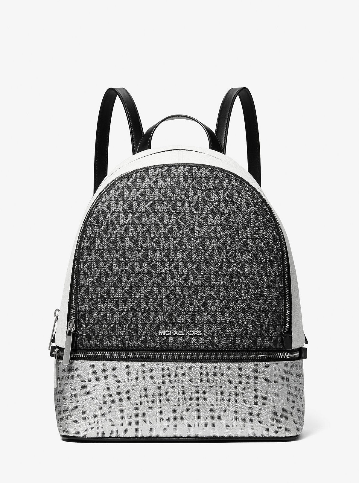 Rhea Medium Metallic Signature Logo Backpack