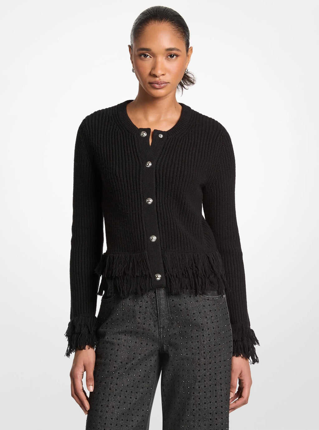 Knit Fringed Cardigan