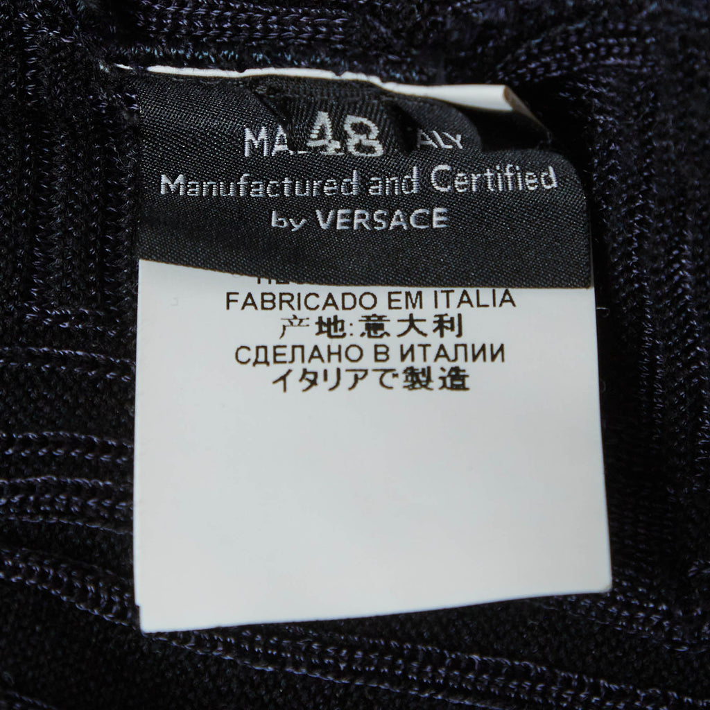 Versace Navy Blue Knit Sweatshirt