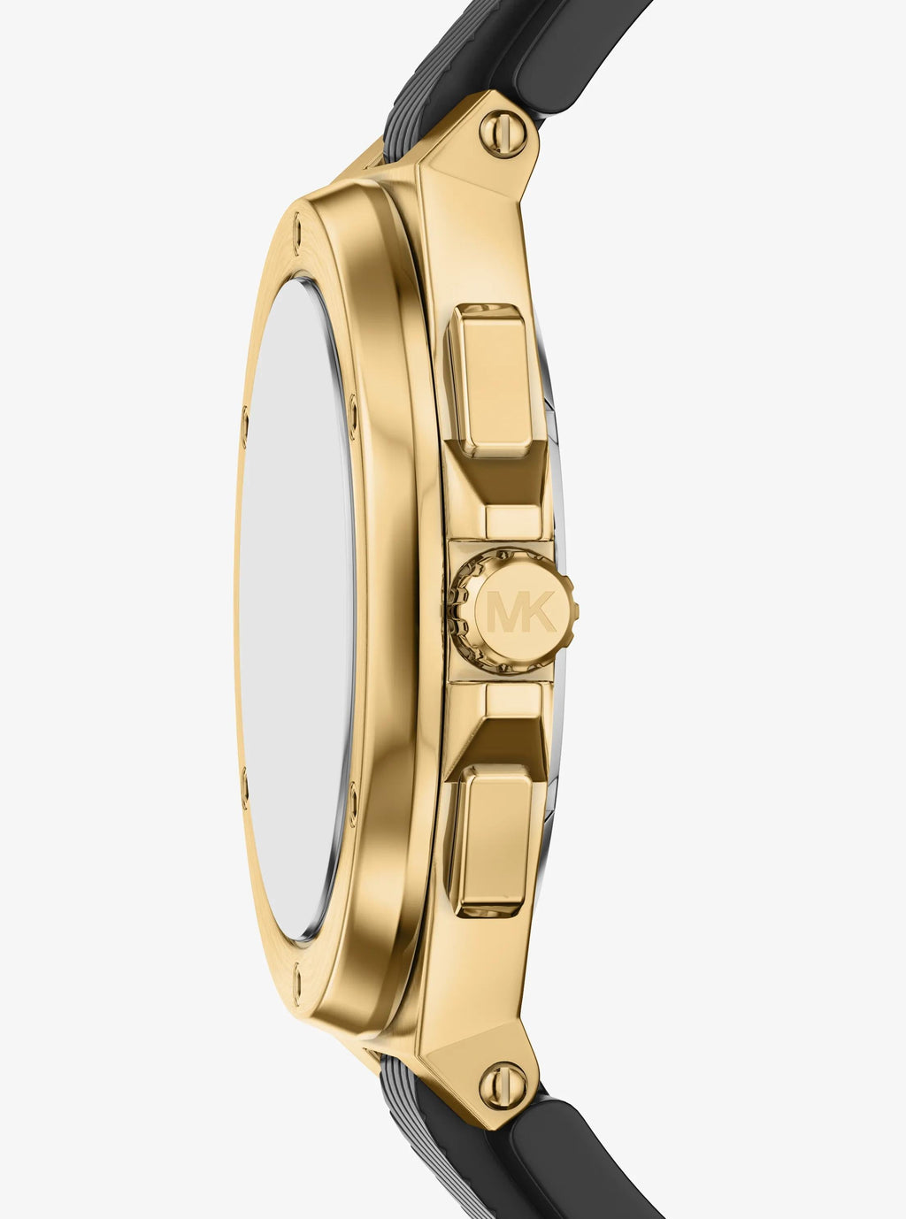 Oversized Lennox Gold-Tone and Silicone Watch