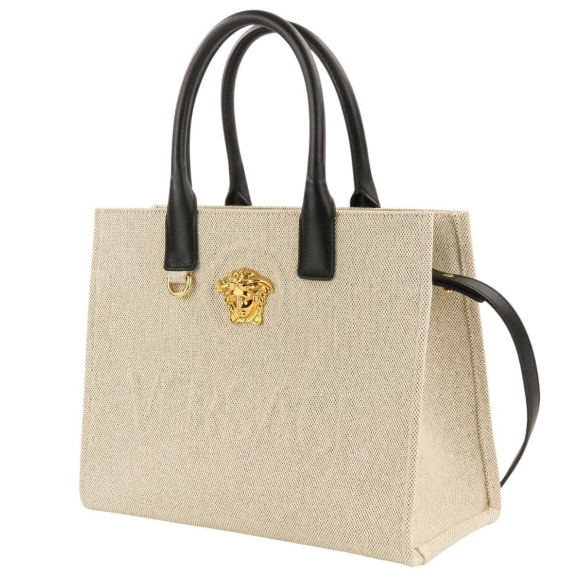Versace Cotton Handbag Tote Bag (Pre-Owned)