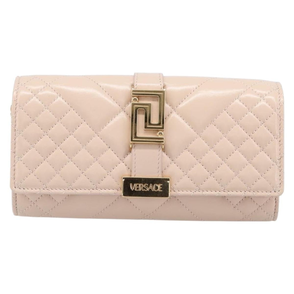 Versace Greca Goddess Convertible Clutch Leather Leather Clutche & Pouche Bag (Pre-Owned)