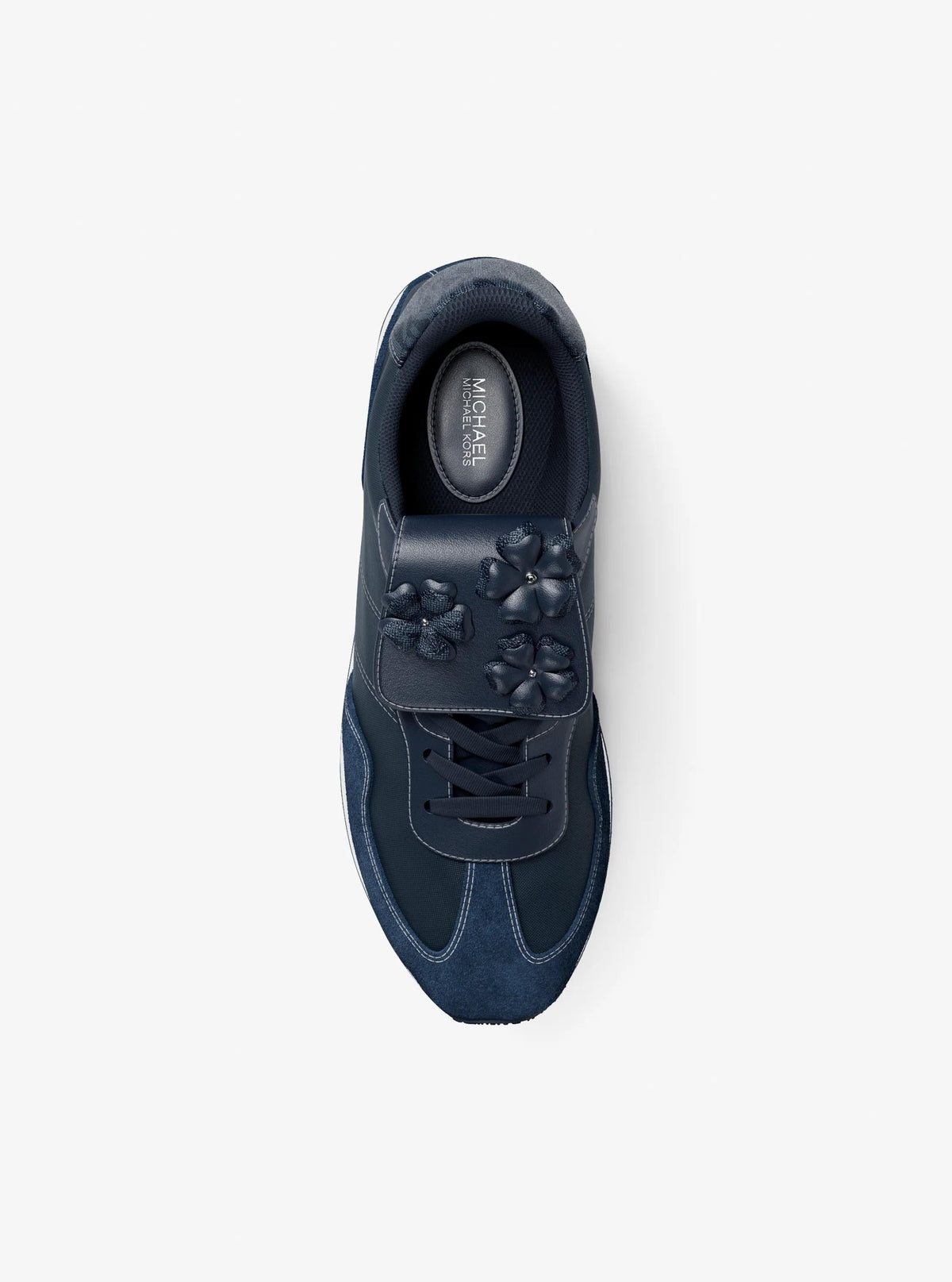 Essex Embellished Mixed-Media Trainer