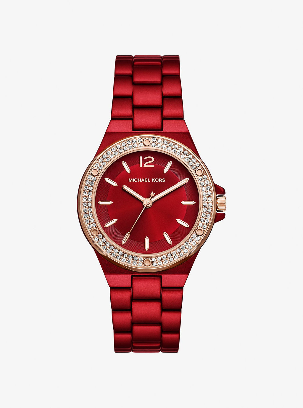 Lennox Pavé Red-Tone Watch