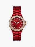 Lennox Pavé Red-Tone Watch